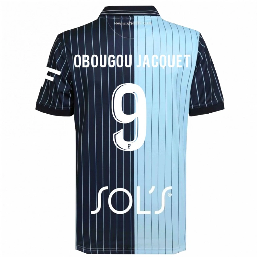 Danxen Dzieci Noam Obougou #9 Granatowo-Błękitny Domowa Koszulka 2025/26 Koszulki Klubowe