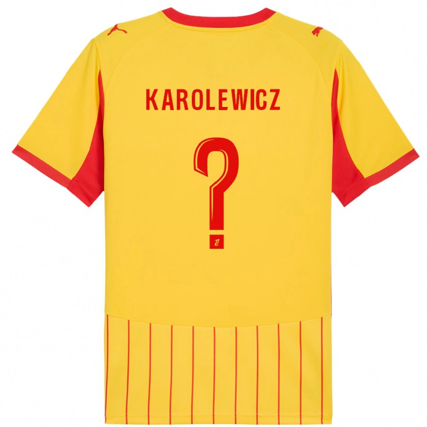 Danxen Dzieci Roman Karolewicz #0 Żółto-Czerwony Domowa Koszulka 2025/26 Koszulki Klubowe