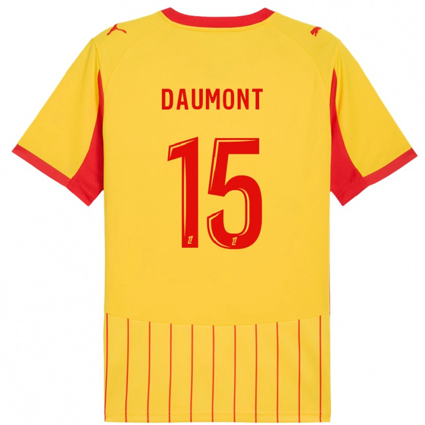 Danxen Dzieci Camille Daumont #15 Żółto-Czerwony Domowa Koszulka 2025/26 Koszulki Klubowe