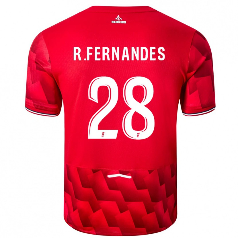 Danxen Dzieci Rafael Fernandes #28 Czerwono-Biały Domowa Koszulka 2025/26 Koszulki Klubowe