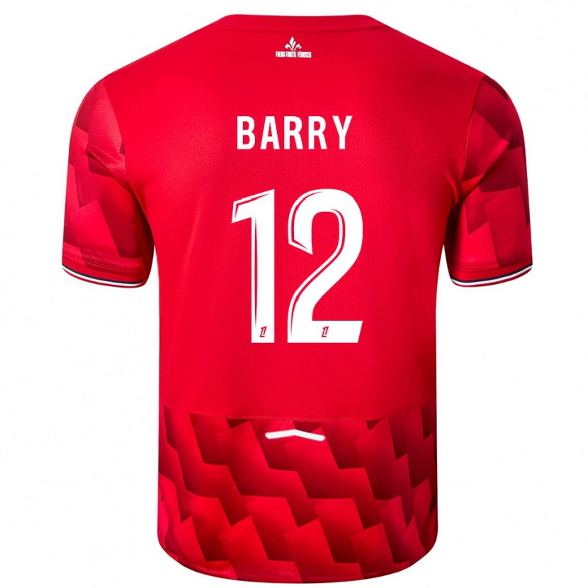 Danxen Dzieci Léo Barry #12 Czerwono-Biały Domowa Koszulka 2025/26 Koszulki Klubowe