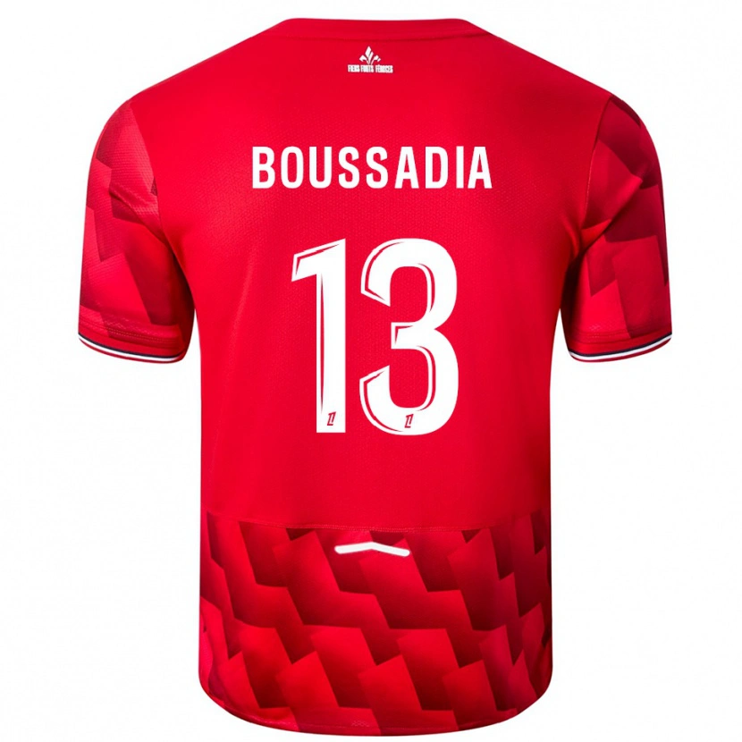 Danxen Dzieci Saad Boussadia #13 Czerwono-Biały Domowa Koszulka 2025/26 Koszulki Klubowe