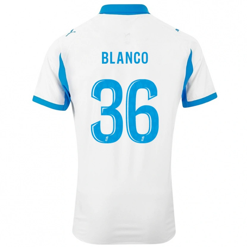 Danxen Dzieci Rubén Blanco #36 Biało-Błękitny Domowa Koszulka 2025/26 Koszulki Klubowe