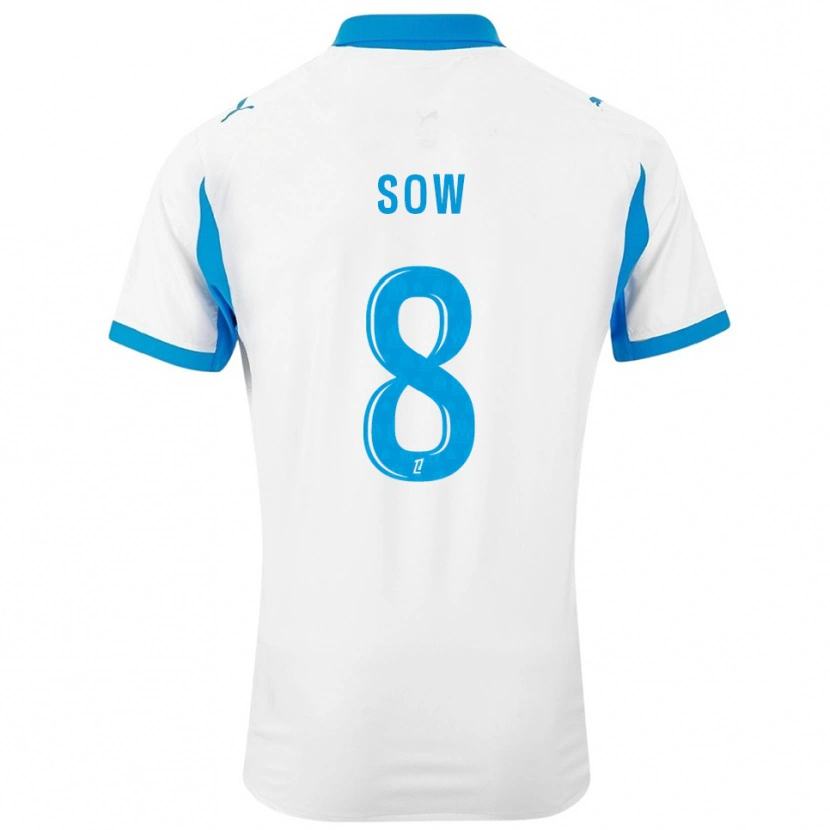 Danxen Dzieci Mbayang Sow #8 Biało-Błękitny Domowa Koszulka 2025/26 Koszulki Klubowe