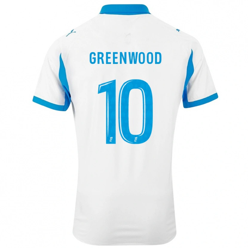 Danxen Dzieci Mason Greenwood #10 Biało-Błękitny Domowa Koszulka 2025/26 Koszulki Klubowe