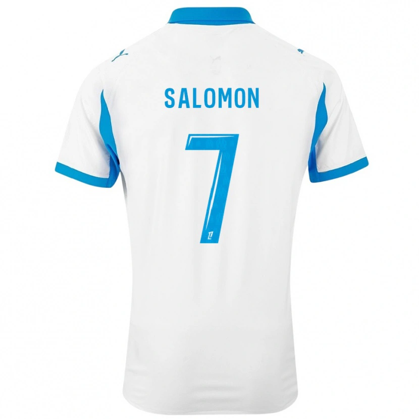Danxen Dzieci Maëva Salomon #7 Biało-Błękitny Domowa Koszulka 2025/26 Koszulki Klubowe