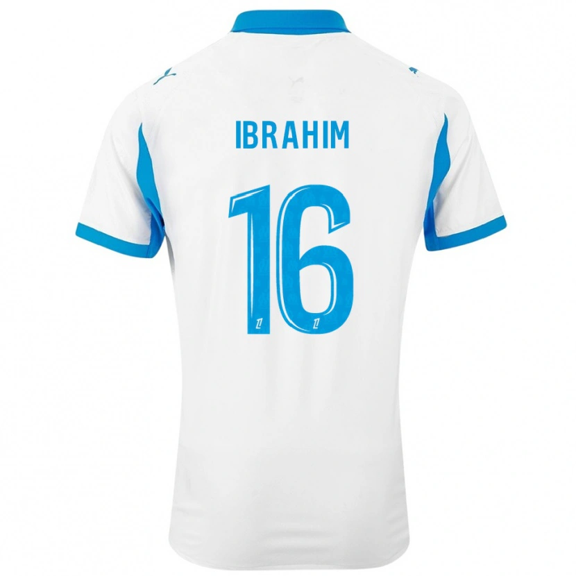 Danxen Dzieci Ayman Ibrahim #16 Biało-Błękitny Domowa Koszulka 2025/26 Koszulki Klubowe