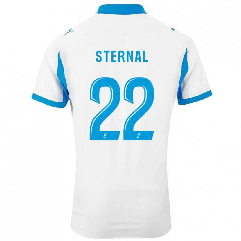 Danxen Dzieci Enzo Sternal #22 Biało-Błękitny Domowa Koszulka 2025/26 Koszulki Klubowe