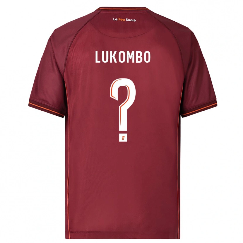 Danxen Dzieci Joseph Lukombo #0 Bordowo-Biały Domowa Koszulka 2025/26 Koszulki Klubowe