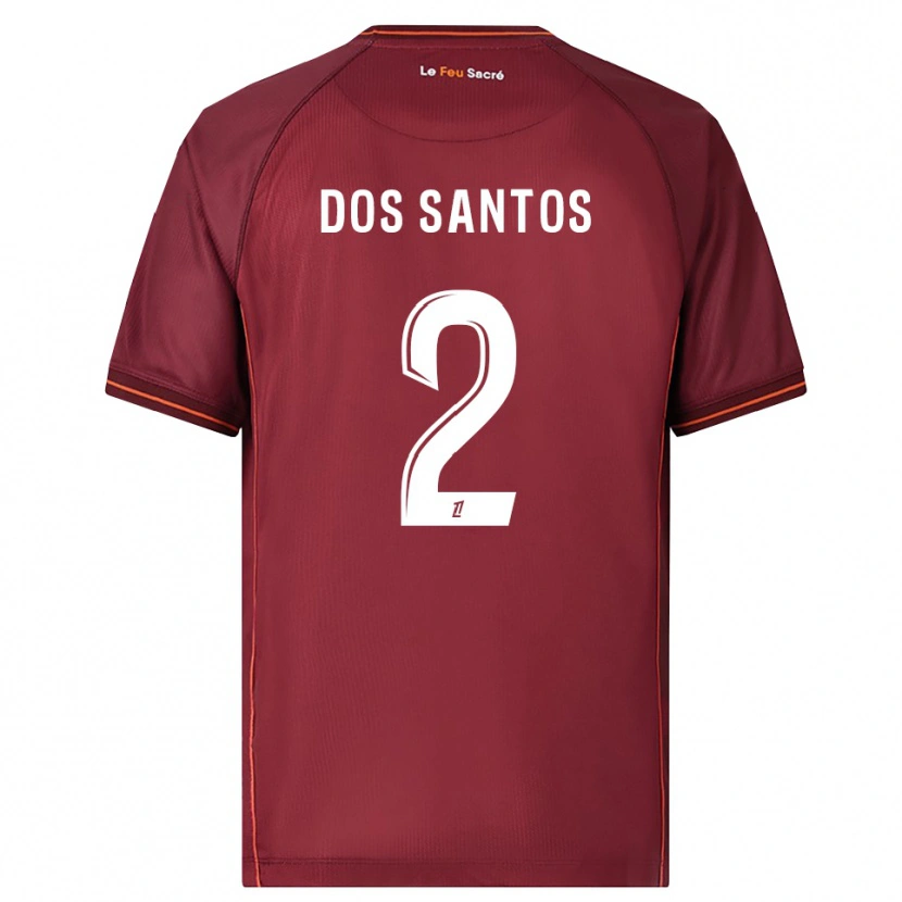 Danxen Dzieci Tahirys Dos Santos #2 Bordowo-Biały Domowa Koszulka 2025/26 Koszulki Klubowe