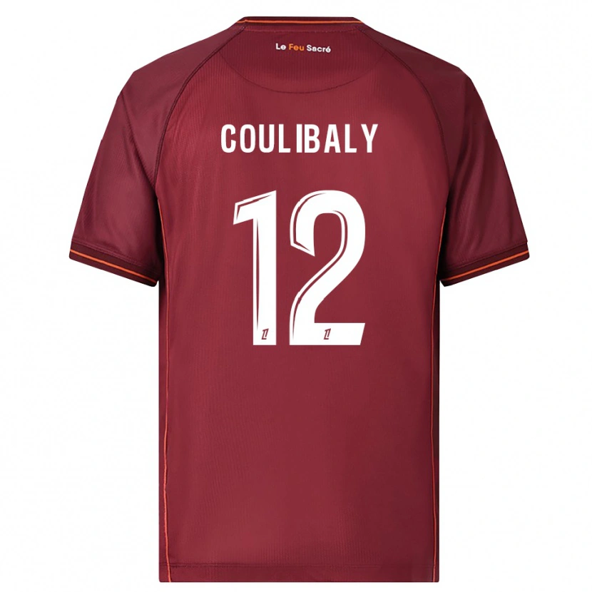Danxen Dzieci Kady Coulibaly #12 Bordowo-Biały Domowa Koszulka 2025/26 Koszulki Klubowe