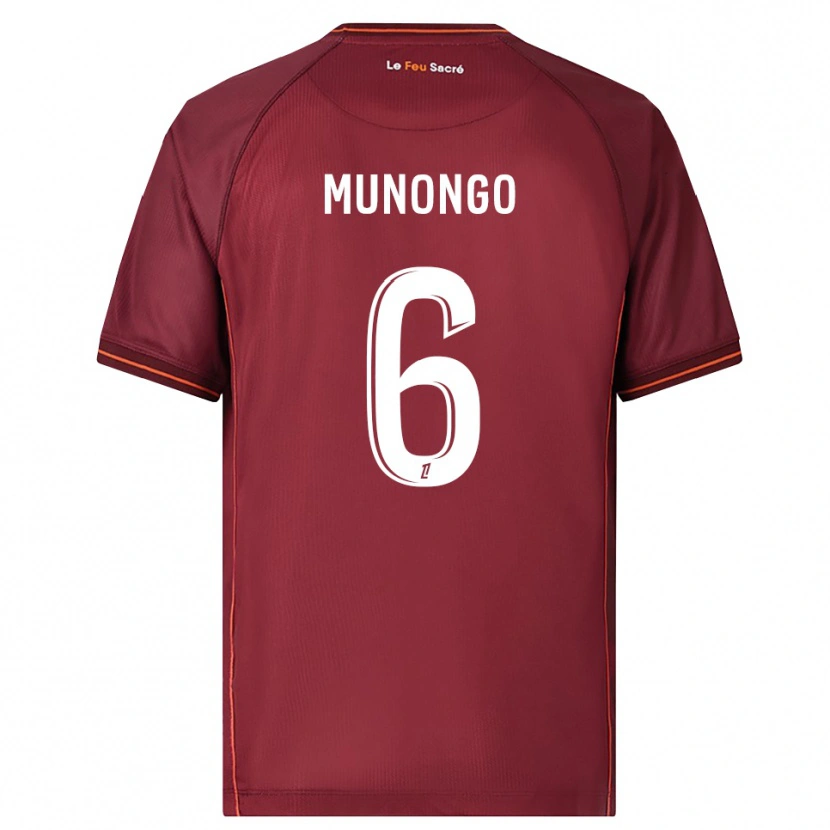 Danxen Dzieci Believe Munongo #6 Bordowo-Biały Domowa Koszulka 2025/26 Koszulki Klubowe