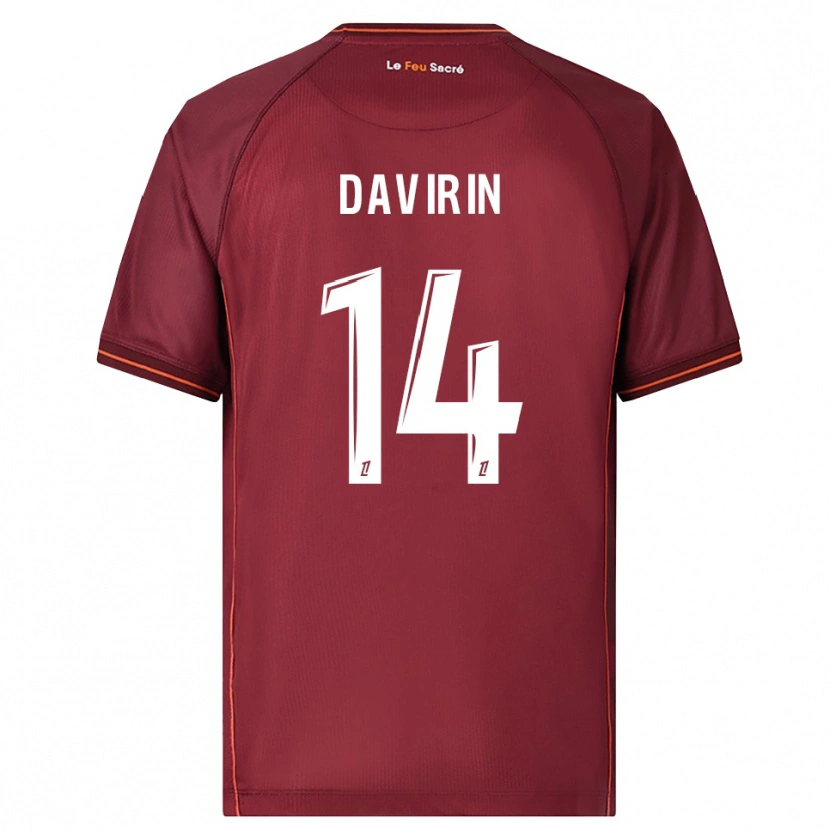 Danxen Dzieci Pierre-Alexandre Davirin #14 Bordowo-Biały Domowa Koszulka 2025/26 Koszulki Klubowe