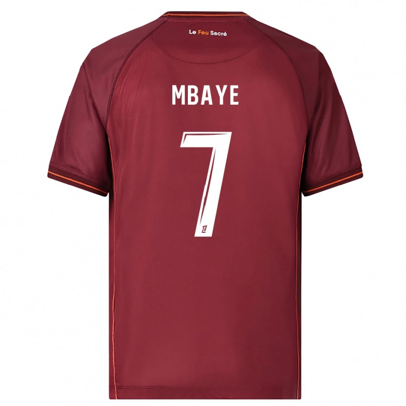 Danxen Dzieci Malick Mbaye #7 Bordowo-Biały Domowa Koszulka 2025/26 Koszulki Klubowe