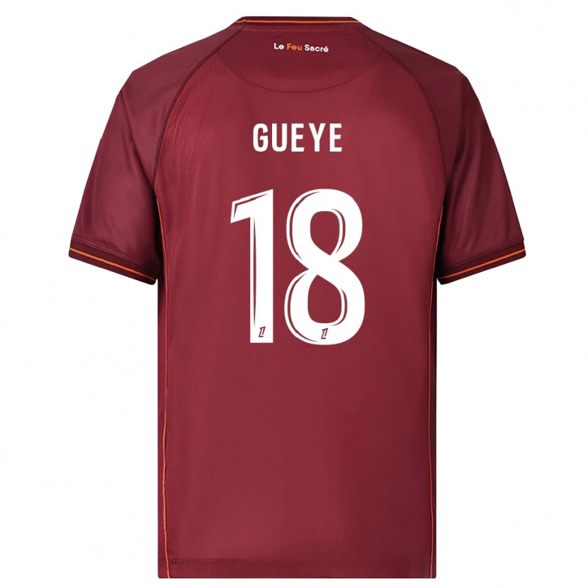Danxen Dzieci Idrissa Gueye #18 Bordowo-Biały Domowa Koszulka 2025/26 Koszulki Klubowe