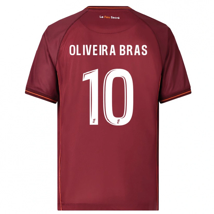 Danxen Dzieci Luisa Oliveira Bras #10 Bordowo-Biały Domowa Koszulka 2025/26 Koszulki Klubowe