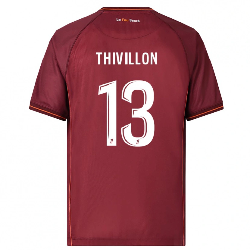 Danxen Dzieci Lina Thivillon #13 Bordowo-Biały Domowa Koszulka 2025/26 Koszulki Klubowe