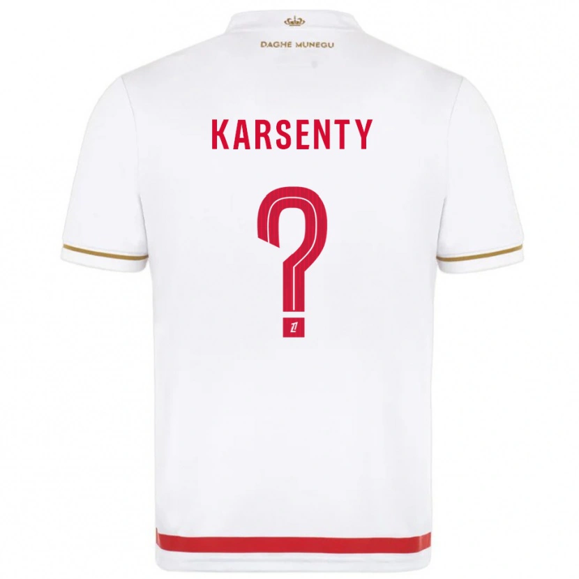 Danxen Dzieci Kylian Karsenty #0 Czerwono-Biały Domowa Koszulka 2025/26 Koszulki Klubowe
