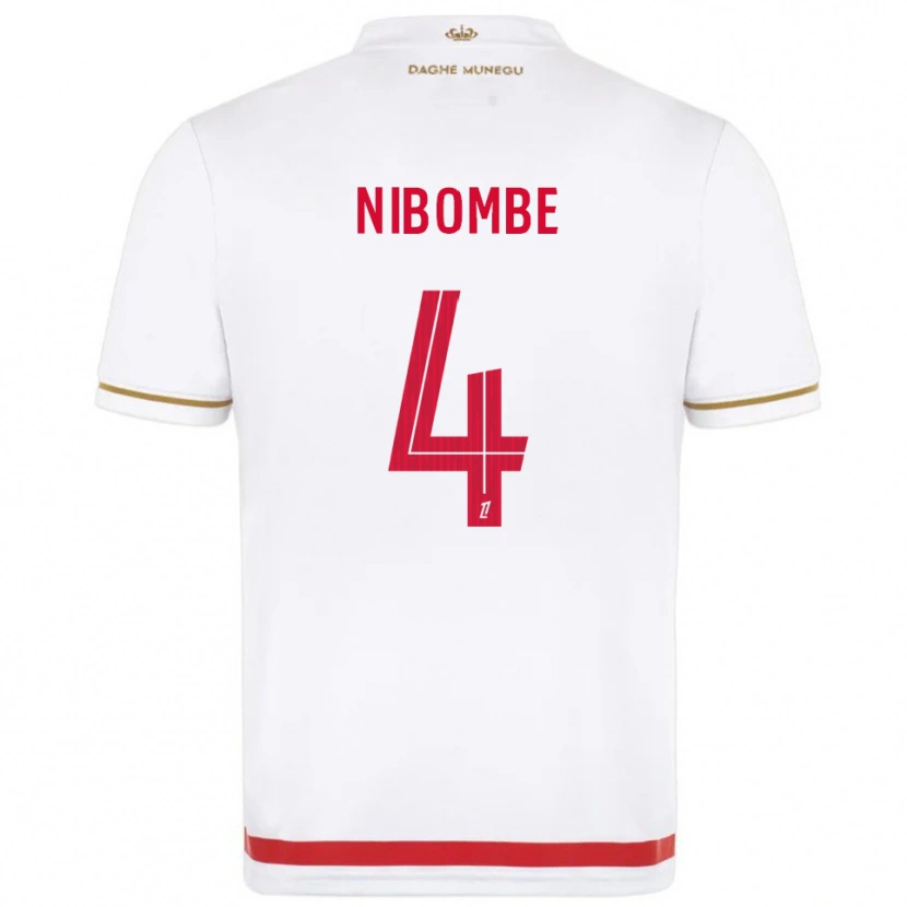 Danxen Dzieci Samuel Nibombe #4 Czerwono-Biały Domowa Koszulka 2025/26 Koszulki Klubowe