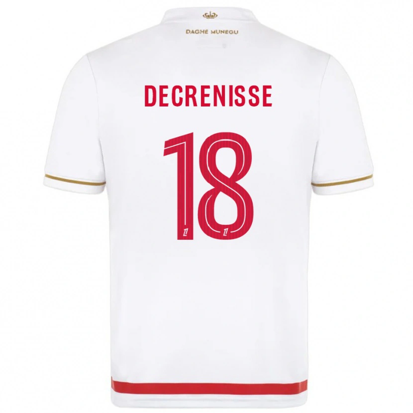 Danxen Dzieci Axel Decrenisse #18 Czerwono-Biały Domowa Koszulka 2025/26 Koszulki Klubowe