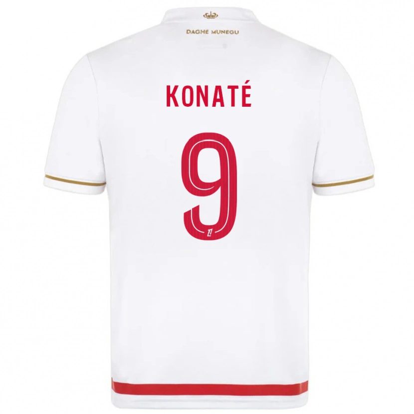 Danxen Dzieci Oumar Konaté #9 Czerwono-Biały Domowa Koszulka 2025/26 Koszulki Klubowe