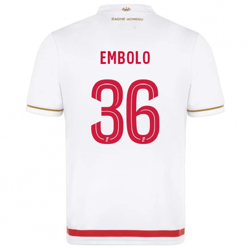 Danxen Dzieci Breel Embolo #36 Czerwono-Biały Domowa Koszulka 2025/26 Koszulki Klubowe