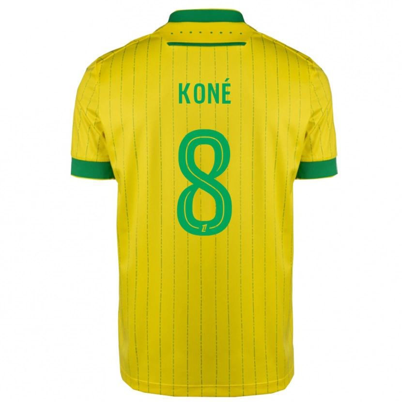 Danxen Dzieci Kassoum Koné #8 Żółto-Zielony Domowa Koszulka 2025/26 Koszulki Klubowe