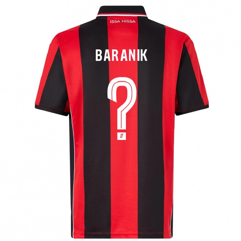 Danxen Dzieci Evan Baranik #0 Czerwono-Czarny Domowa Koszulka 2025/26 Koszulki Klubowe
