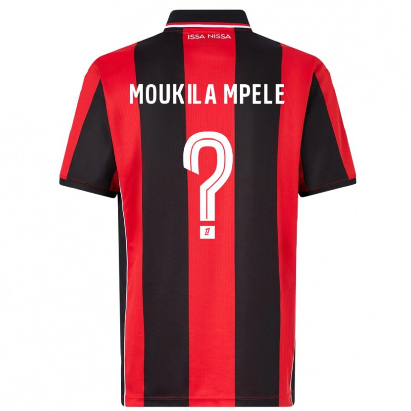 Danxen Dzieci Beny Moukila Mpele #0 Czerwono-Czarny Domowa Koszulka 2025/26 Koszulki Klubowe