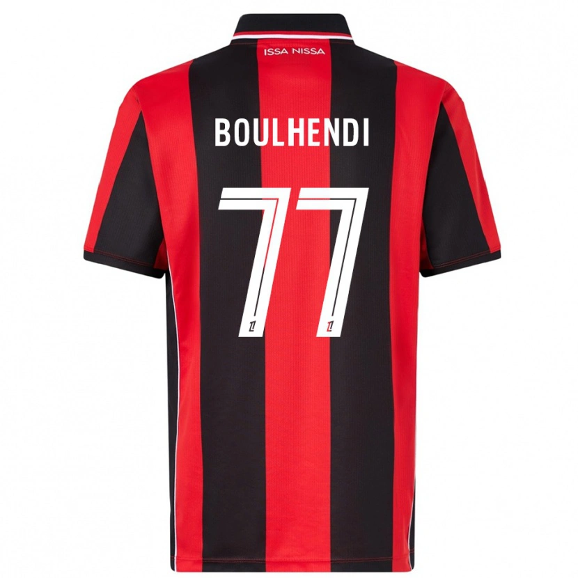 Danxen Dzieci Teddy Boulhendi #77 Czerwono-Czarny Domowa Koszulka 2025/26 Koszulki Klubowe