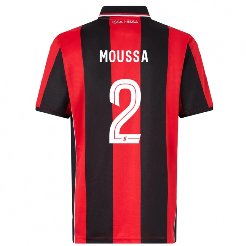 Danxen Dzieci Mounir Moussa #2 Czerwono-Czarny Domowa Koszulka 2025/26 Koszulki Klubowe