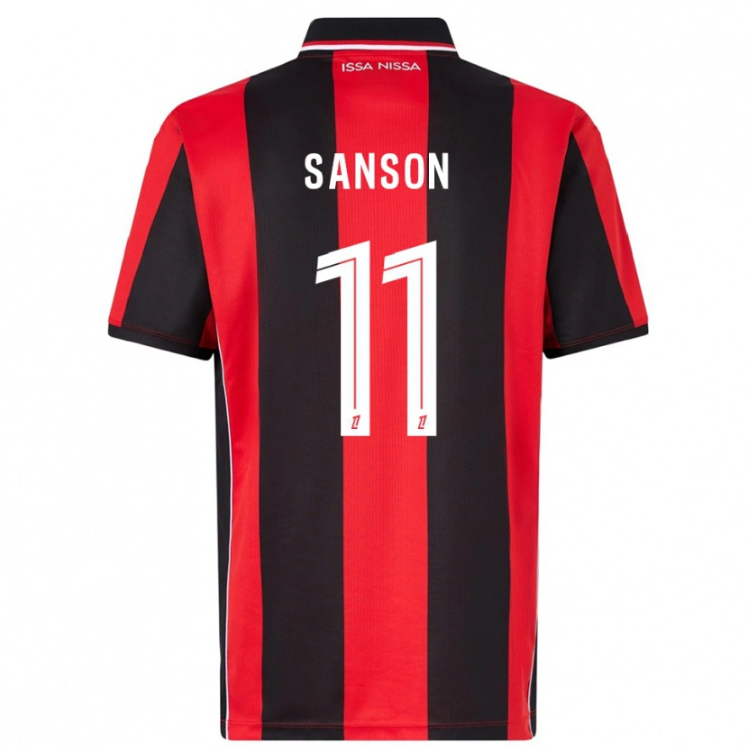 Danxen Dzieci Morgan Sanson #11 Czerwono-Czarny Domowa Koszulka 2025/26 Koszulki Klubowe
