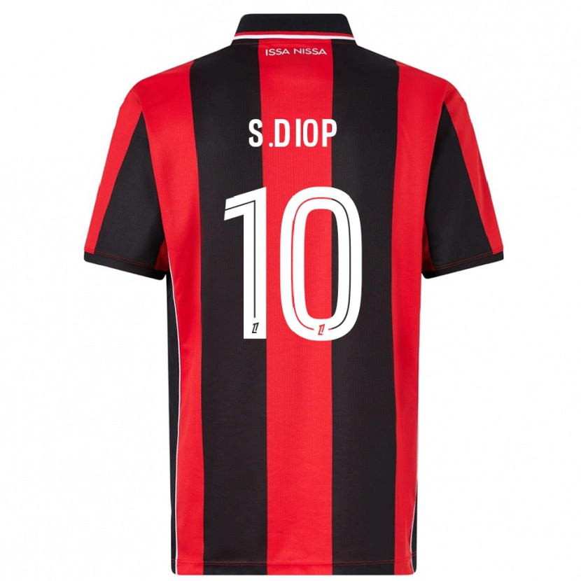 Danxen Dzieci Sofiane Diop #10 Czerwono-Czarny Domowa Koszulka 2025/26 Koszulki Klubowe