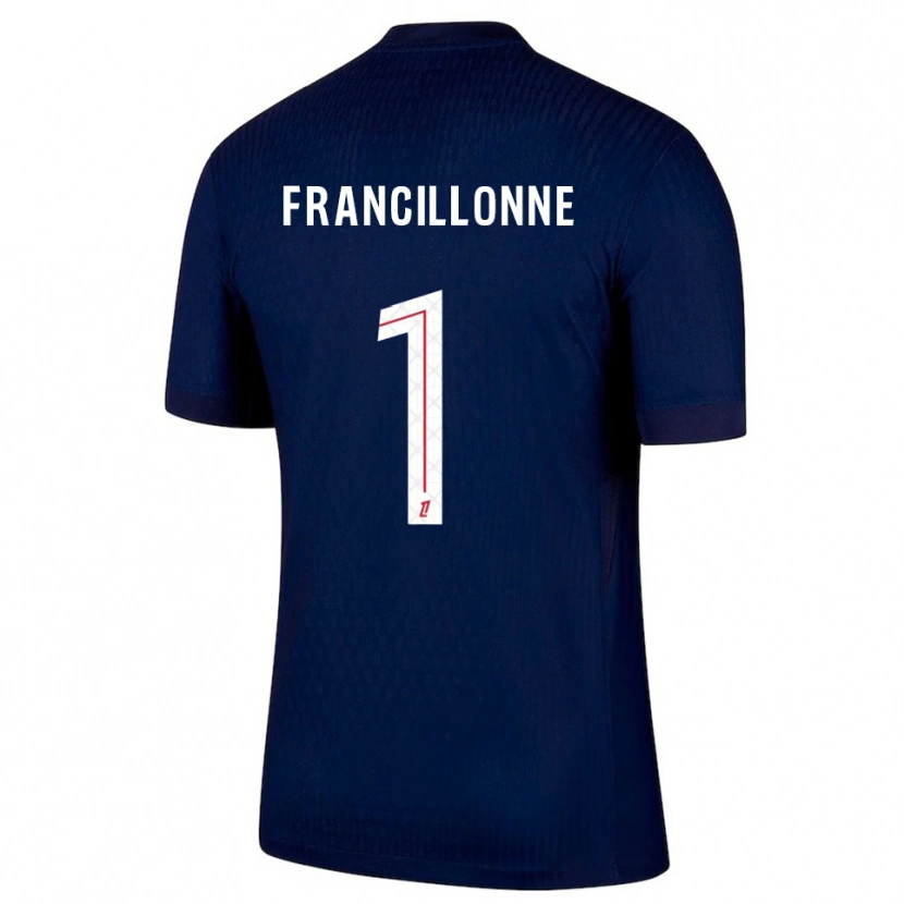 Danxen Dzieci Bryan Francillonne #1 Granatowo-Czerwony Domowa Koszulka 2025/26 Koszulki Klubowe
