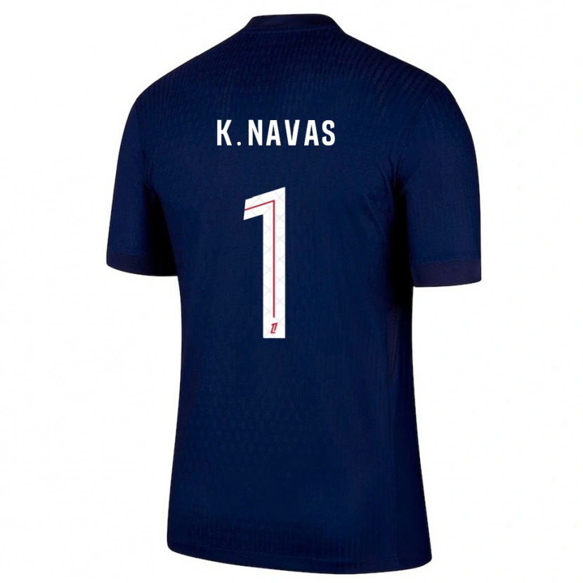 Danxen Dzieci Keylor Navas #1 Granatowo-Czerwony Domowa Koszulka 2025/26 Koszulki Klubowe