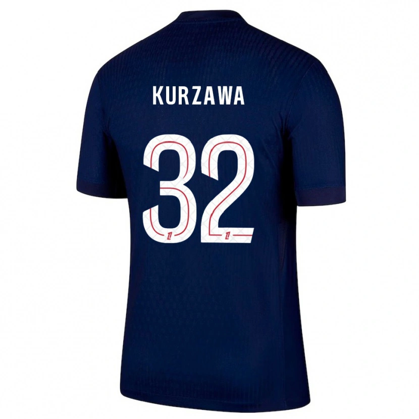 Danxen Dzieci Layvin Kurzawa #32 Granatowo-Czerwony Domowa Koszulka 2025/26 Koszulki Klubowe