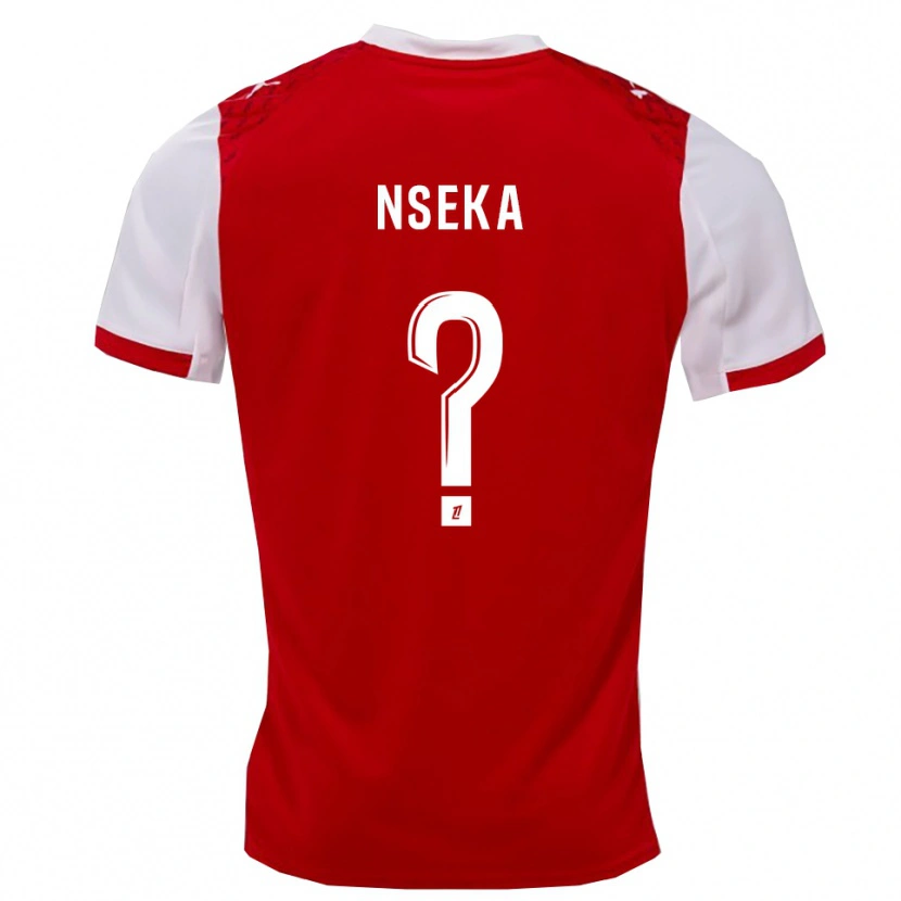 Danxen Dzieci Nelson Nseka #0 Czerwono-Biały Domowa Koszulka 2025/26 Koszulki Klubowe