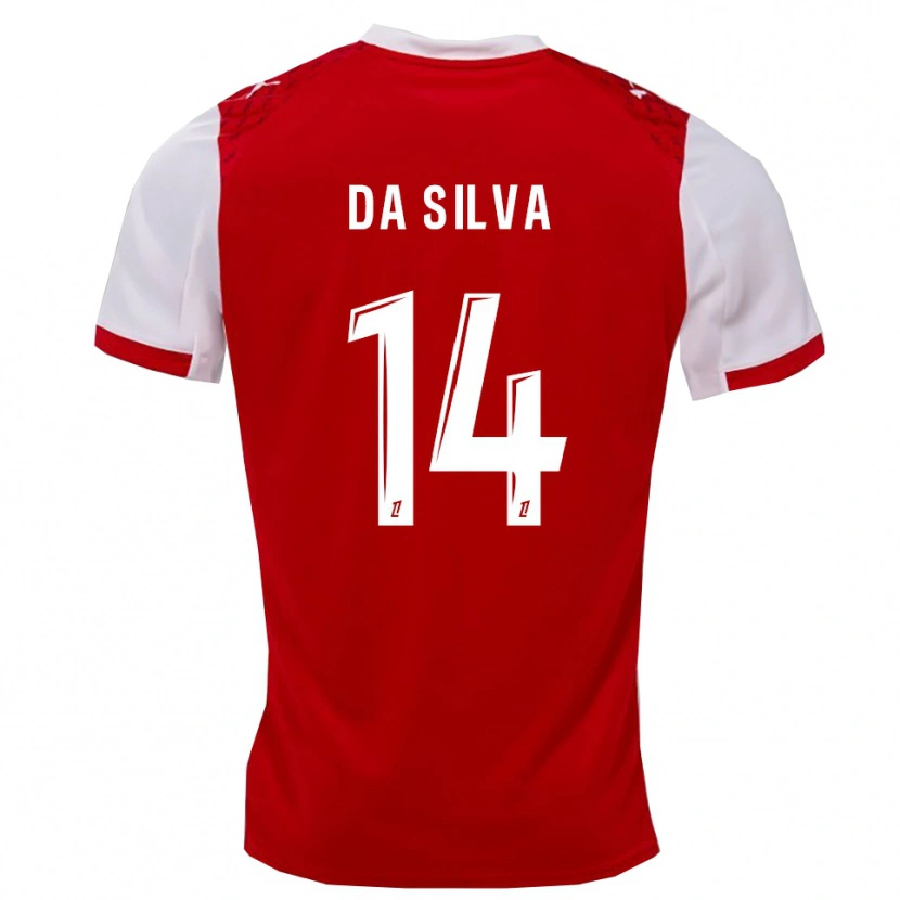 Danxen Dzieci Edmilson Mendes Da Silva #14 Czerwono-Biały Domowa Koszulka 2025/26 Koszulki Klubowe