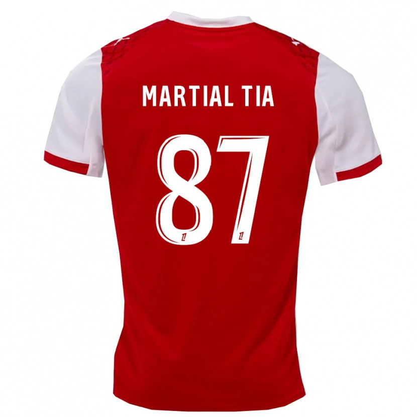 Danxen Dzieci Ange Martial Tia #87 Czerwono-Biały Domowa Koszulka 2025/26 Koszulki Klubowe