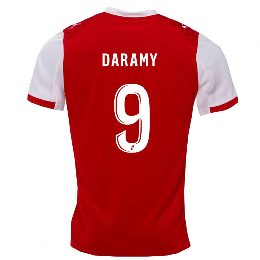 Danxen Dzieci Mohamed Daramy #9 Czerwono-Biały Domowa Koszulka 2025/26 Koszulki Klubowe