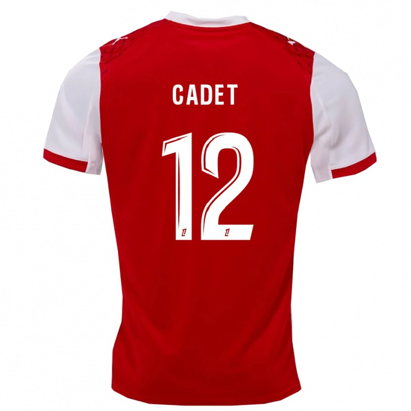 Danxen Dzieci Charlélie Cadet #12 Czerwono-Biały Domowa Koszulka 2025/26 Koszulki Klubowe