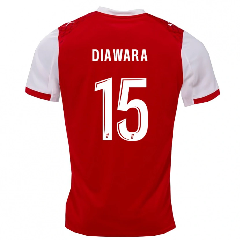 Danxen Dzieci Lamine Diawara #15 Czerwono-Biały Domowa Koszulka 2025/26 Koszulki Klubowe