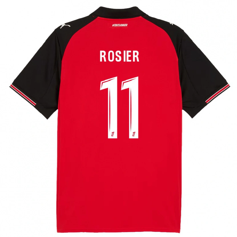 Danxen Dzieci Lucas Rosier #11 Czerwono-Czarny Domowa Koszulka 2025/26 Koszulki Klubowe