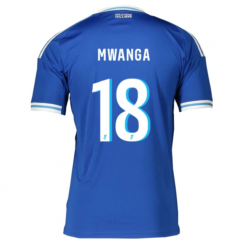 Danxen Dzieci Junior Mwanga #18 Niebiesko-Biały Domowa Koszulka 2025/26 Koszulki Klubowe