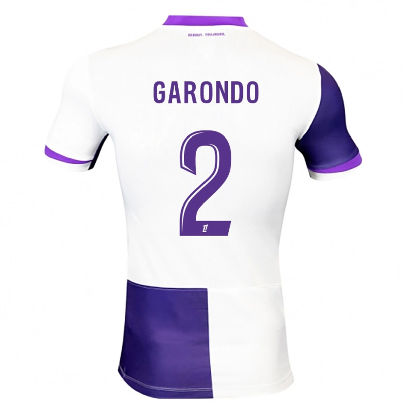 Danxen Dzieci Thibaud Garondo #2 Fioletowo-Biały Domowa Koszulka 2025/26 Koszulki Klubowe