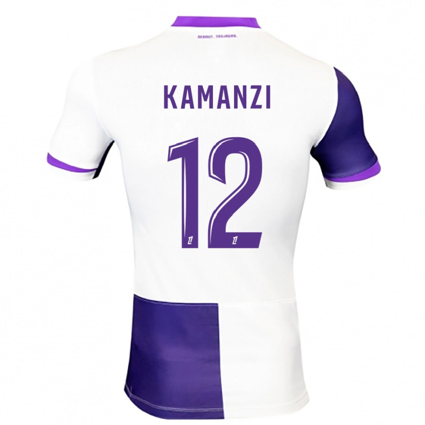 Danxen Dzieci Warren Kamanzi #12 Fioletowo-Biały Domowa Koszulka 2025/26 Koszulki Klubowe