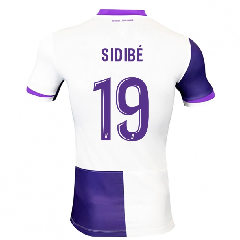 Danxen Dzieci Djibril Sidibé #19 Fioletowo-Biały Domowa Koszulka 2025/26 Koszulki Klubowe