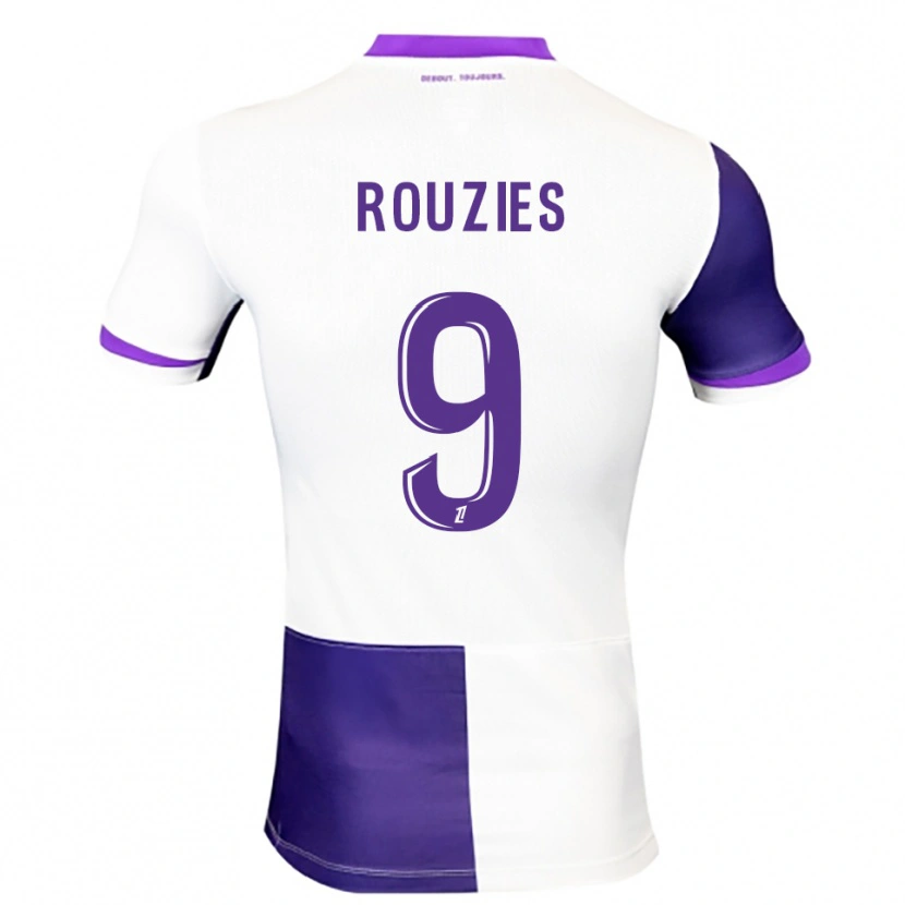Danxen Dzieci Manon Rouzies #9 Fioletowo-Biały Domowa Koszulka 2025/26 Koszulki Klubowe