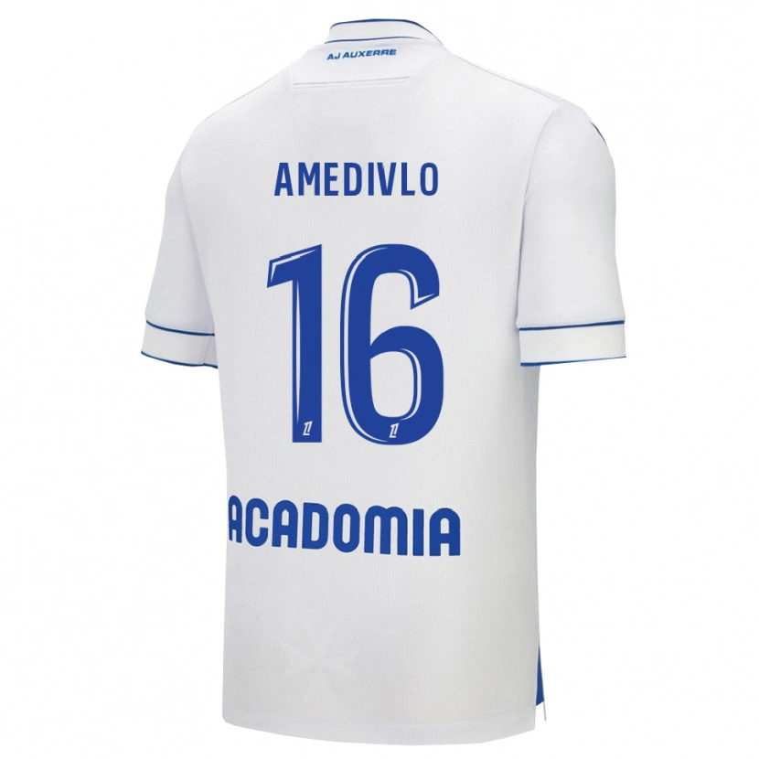 Danxen Dzieci Rayann Amedivlo #16 Biało-Niebieski Domowa Koszulka 2025/26 Koszulki Klubowe