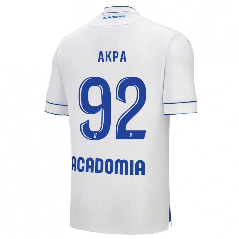 Danxen Dzieci Clément Akpa #92 Biało-Niebieski Domowa Koszulka 2025/26 Koszulki Klubowe